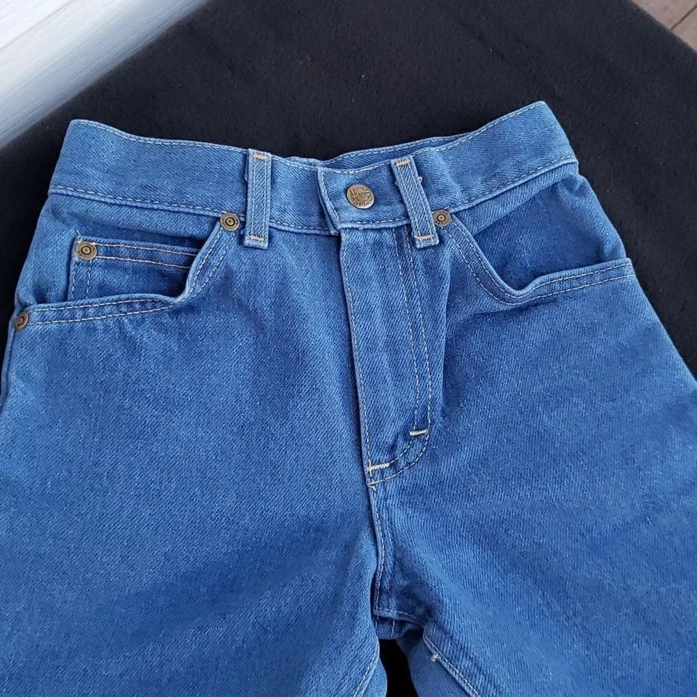 Vintage 1990s Bright Blue Lee Jeans Sz 10 Slim